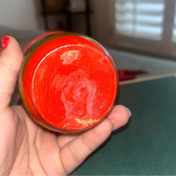 Vintage Kodachka Russian Hand Painted Wood Strawberry Lacquer Cup USSR Lidded - Picture 5 of 6